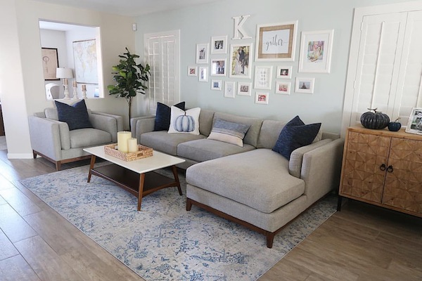 Living room with shutters